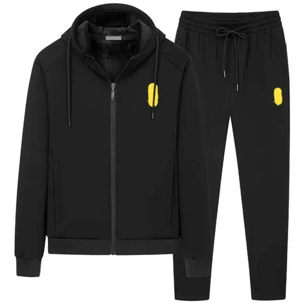 Ralphs Laurence Tracksuit Мужская бархатная куртка-поло на молнии Ralphs с длинным рукавом с капюшоном Толстый дизайнерский мужской спортивный костюм Негабаритные высококачественные толстовки Ralphs Laurence 6518