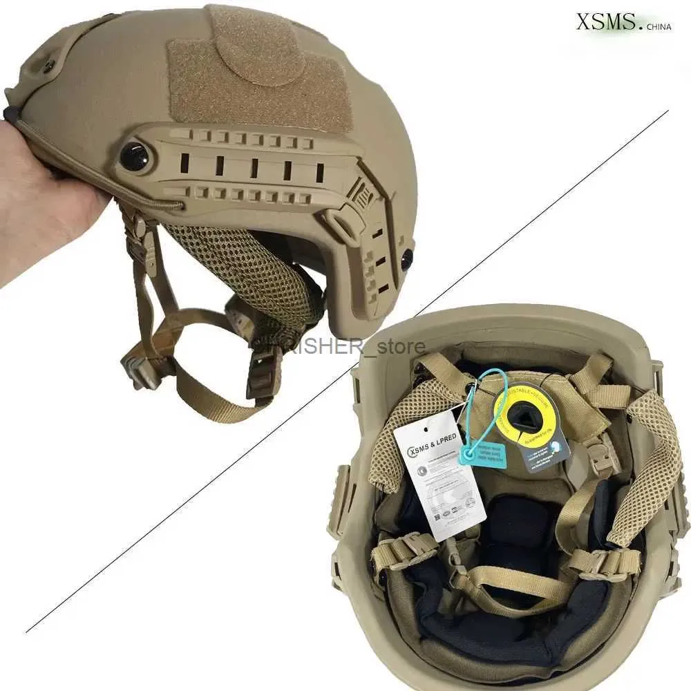 Taktische Helme Ballistischer ACH High Cut Taktischer Helm Aramid Hochwertiger ballistischer Helm NIJ IIIA FAST Wendy Suspension Pad Ballistischer HelmL2403