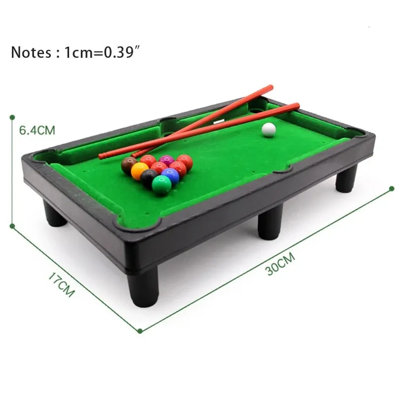 Mini Pool Table Tabletop Desktop Billiards Snooker Game with 2 Sticks Balls Home Office Desk Stress Relief Games 240219