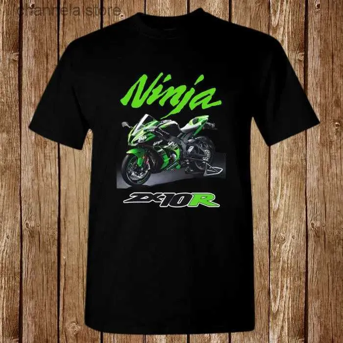 Homens camisetas Imprimir T-shirt Mens Curto Clássico Japonês Fãs de Motocicleta Ninja ZX10R Motocicleta Mens Novo T-shirt O-pescoço Hipster T-shirts T240227