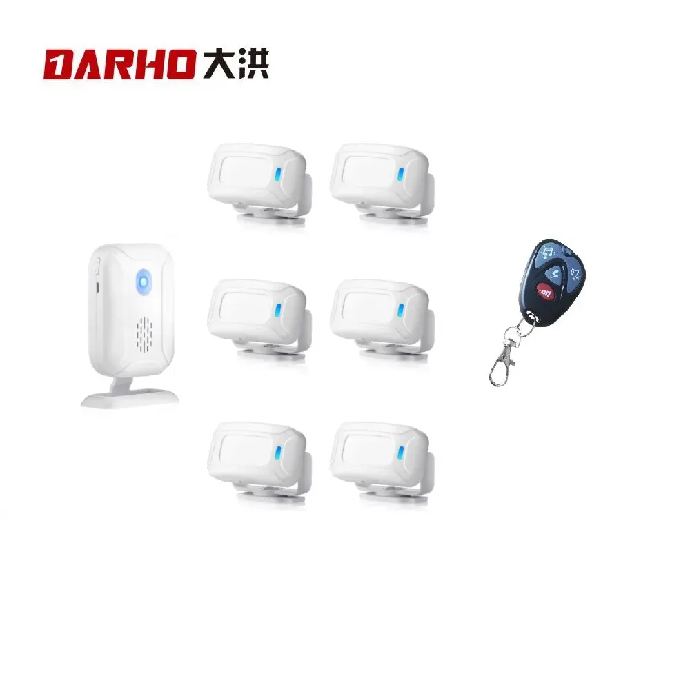 Detector darho bem-vindo sensor de movimento alarme segurança 36 músicas campainha carrilhão sem fio casa inteligente 4 led night light porta janela loja loja