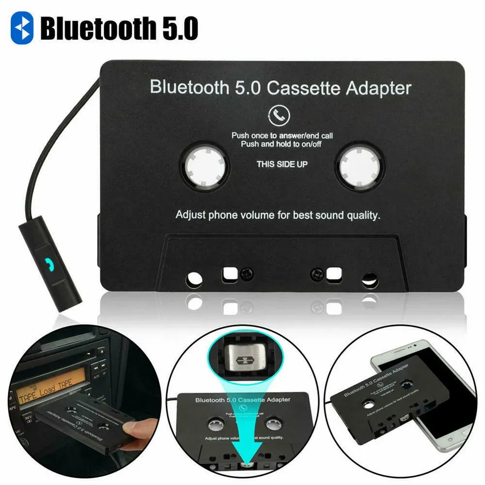 Leitor Bluetooth 5.0 antigo conversor de fita cassete player carro MP3 Bluetooth viva-voz lista telefônica