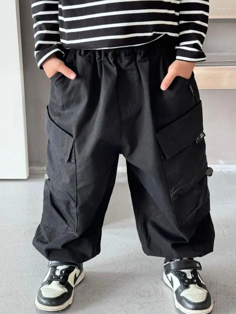 Byxor 2024 Styles Girls Boys Cargo Pants Cotton Spring Fashion 2-8 år