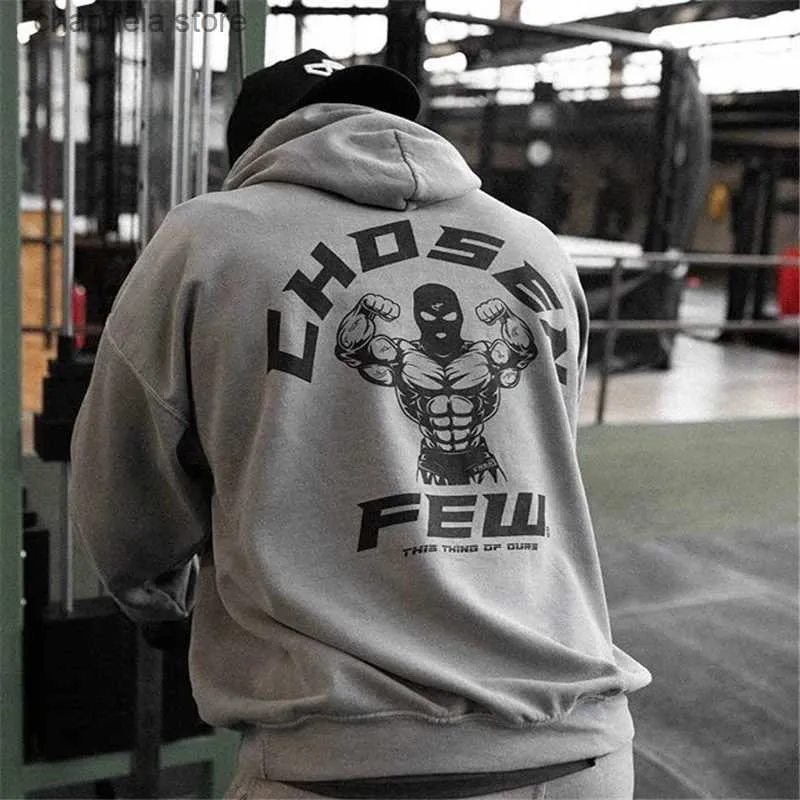 Erkek Hoodies Sweatshirts Erkek Kış Spor Salyaçları Pamuk Hoodie Fitness Vücut Geliştirme Sweatshirt Ceket Yüksek Kanguru Cepleri Kaliteli Marka Hoodie Giyim T240227