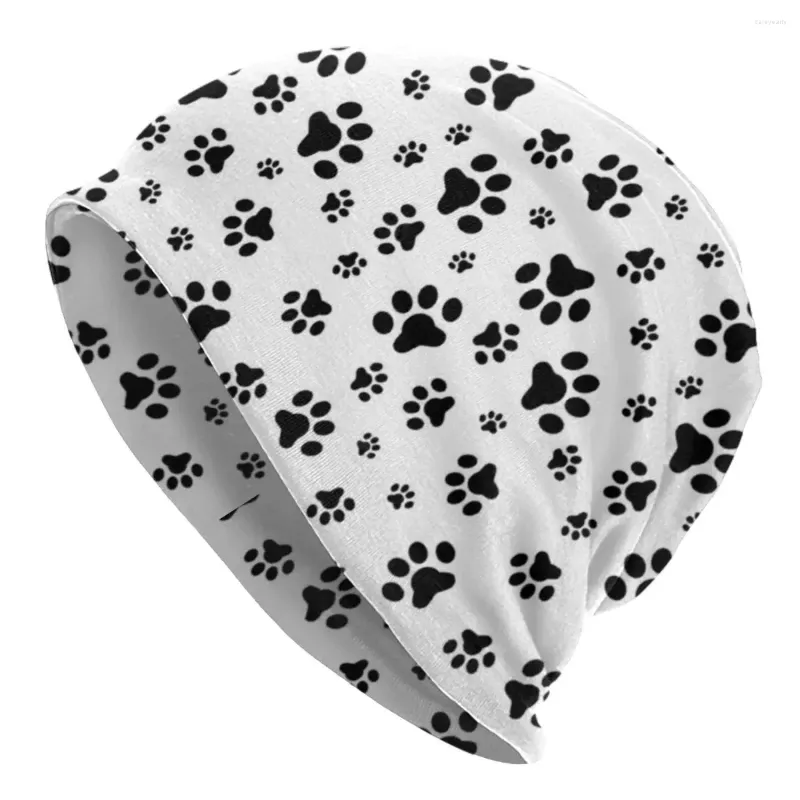 Berretti Zampe di cane Modello Cappelli a cuffia Amanti degli animali Beanie Design Skullies Berretti Autunno Casual Donna Cappellini elastici per esterni unisex