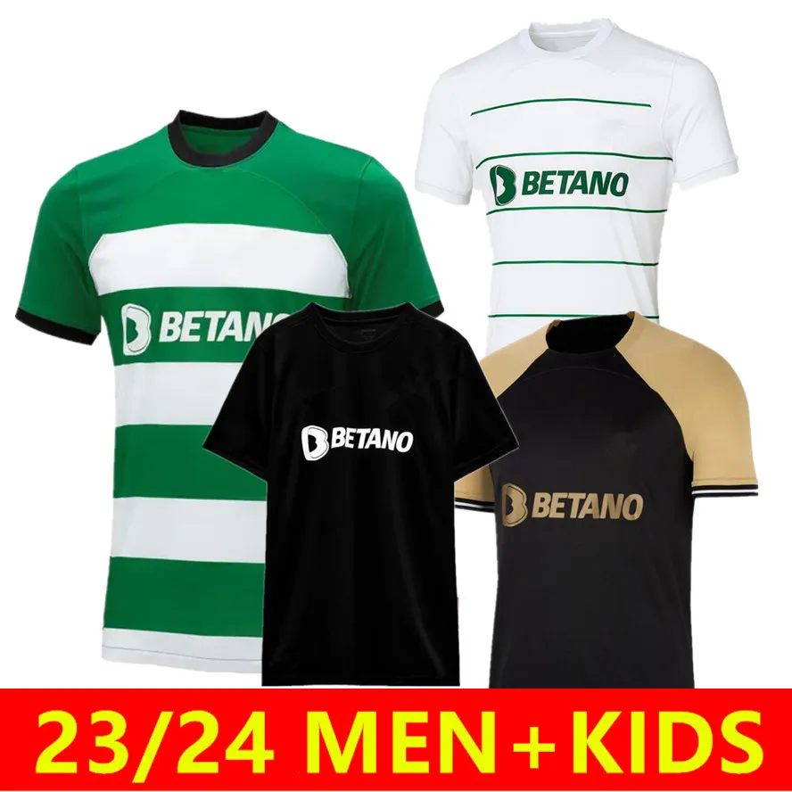 23 24 Sporting Cp Lisboa Futbol Formaları Lizbon Jovane Sarabia Vietto Coates Acuna Ev Away 2023 2024 Futbol Gömlek Erkek Çocuklar