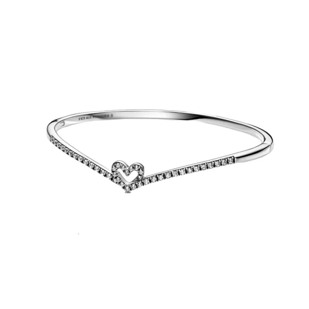 Pandoras armband designer kvinnor original kvalitet charm armband silver lysande kärlek charm för orm charmkedja mode smycken