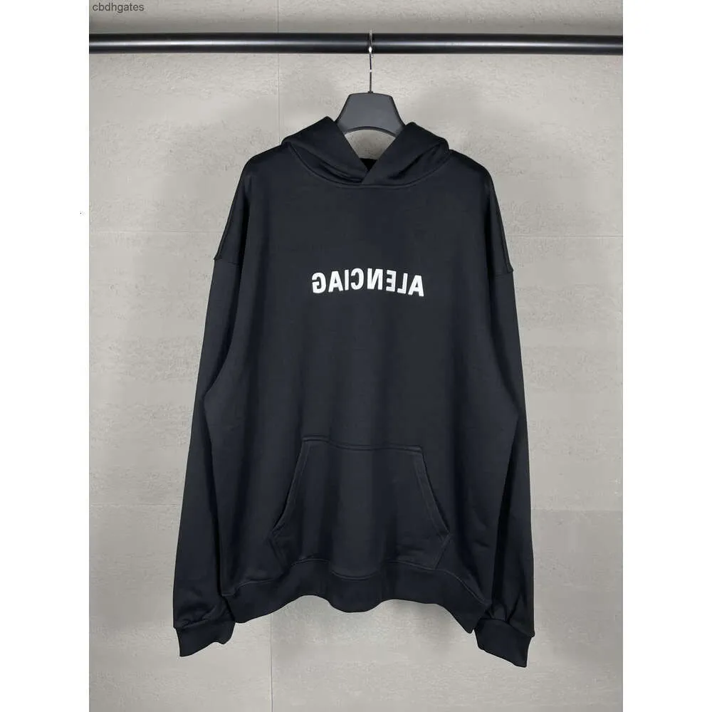 Nastro Uomo Maglioni con cappuccio Famiglia Adesivo Casual Balenciiaga Felpa con cappuccio Stampa di carta Felpe con cappuccio Maglione Lettera Alta Unisex Versione allentata Maniche lunghe Parigi b MCZBQX