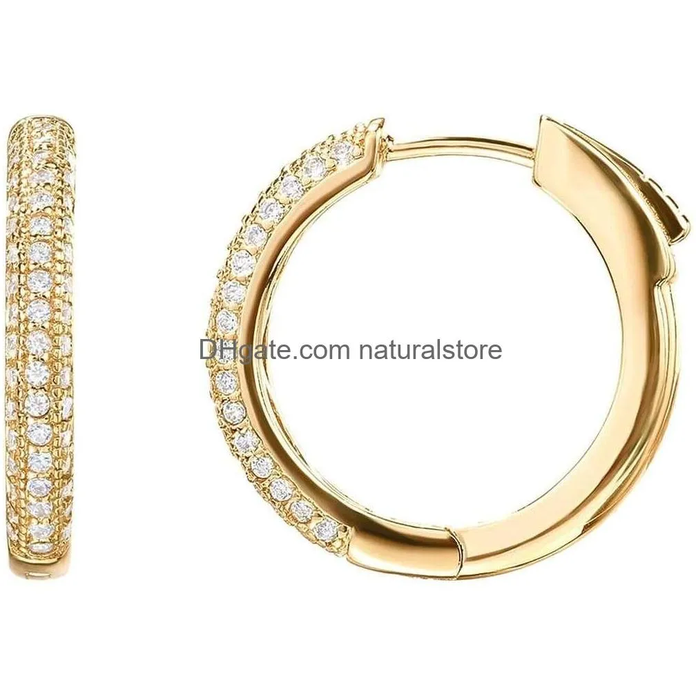 ペンダントネックレスパボイ14Kゴールドメッキ925 Sterling sier cubic zirconia hoop earringsドロップ配信ネックレスペンダントDH291