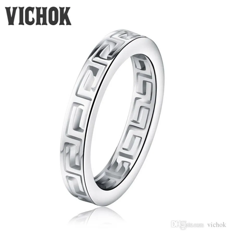 Simple Hollow Band Rings 316L Stainless Steel Biker Ring For Women Men Fashion Luxury Jewelry anel masculino anillos With Box2233328