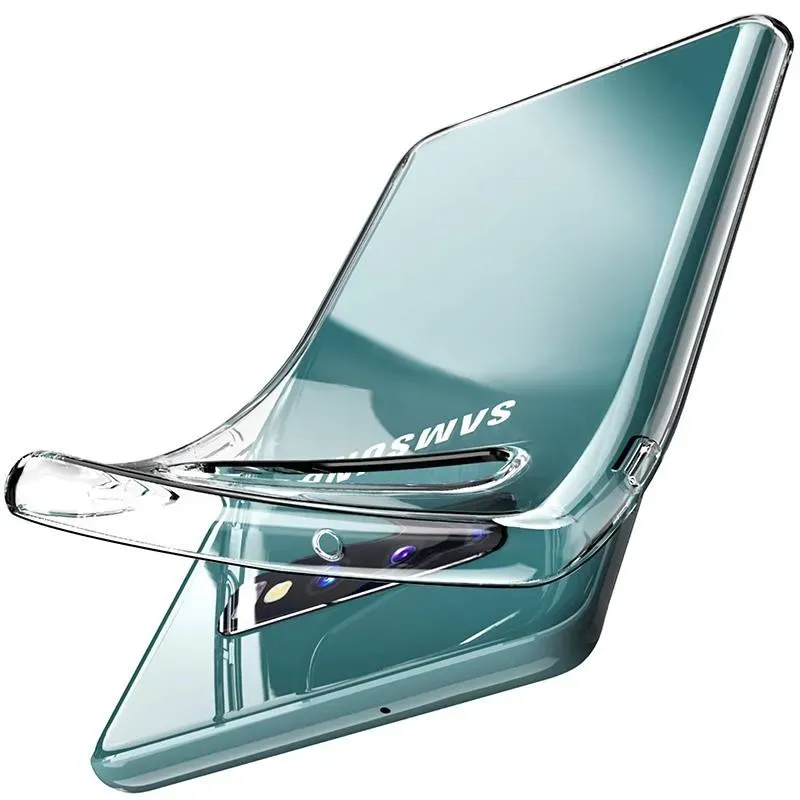 1,5mm Şeffaf TPU kasa Samsung Galaxy Note10 için yumuşak arka jel kapağı artı S10 S10E S9 S8 Huawei P30 Lite Pro