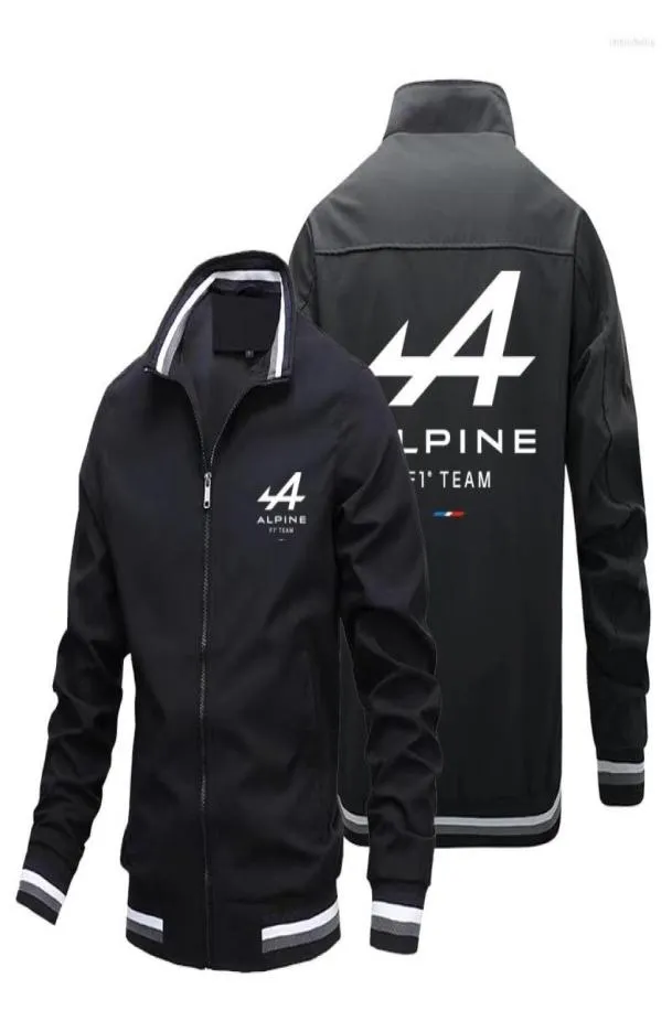 Men039s Trench Coats Alpine F1 Team printemps et automne veste à glissière Men39s poche vêtements de sport décontractés extérieur Cardigan8072651