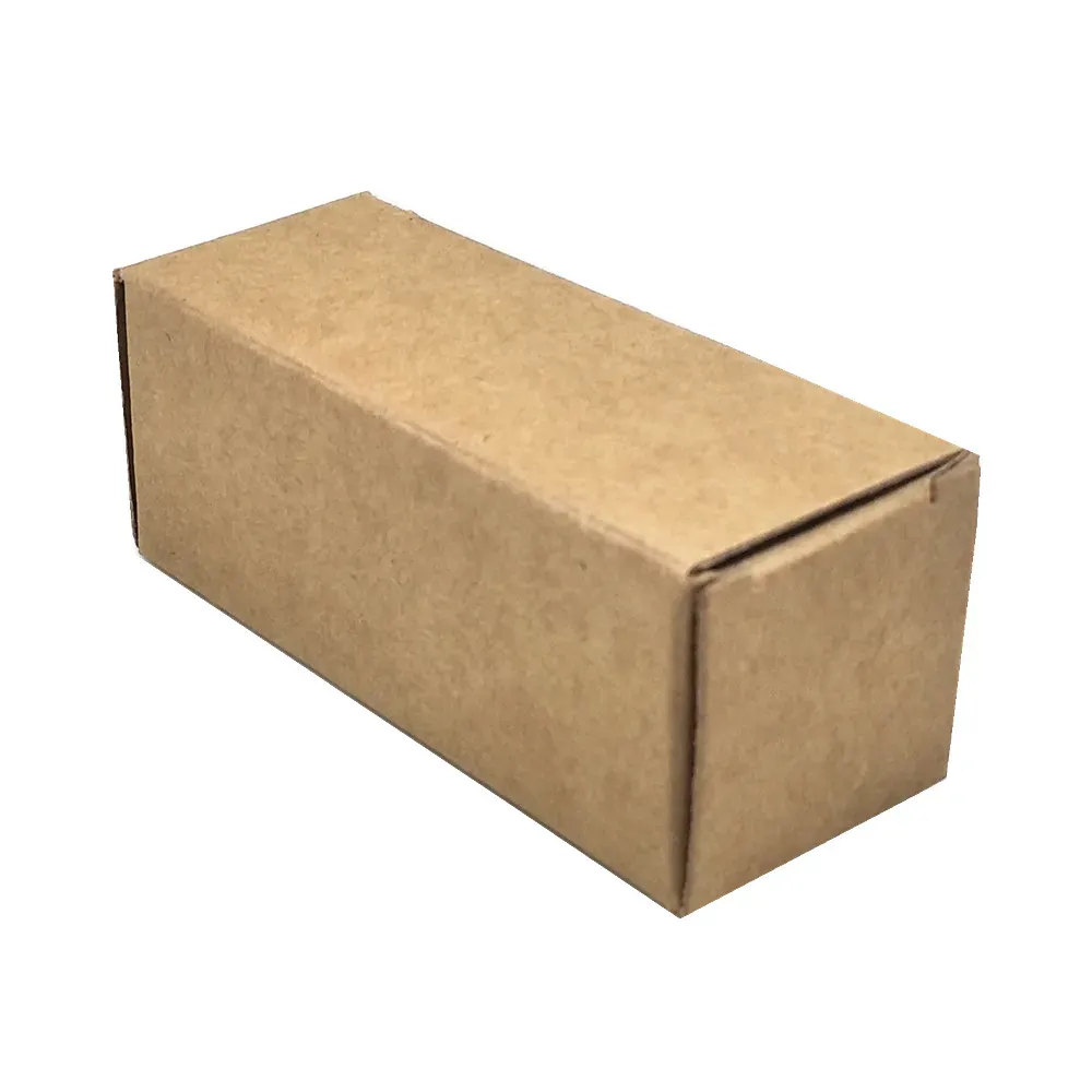 Brown Kraft Paper Packaging Box Carton  Oil Bottle Packing Box Lipstick Party Gifts Crafts Foldable Paperboard Package Box