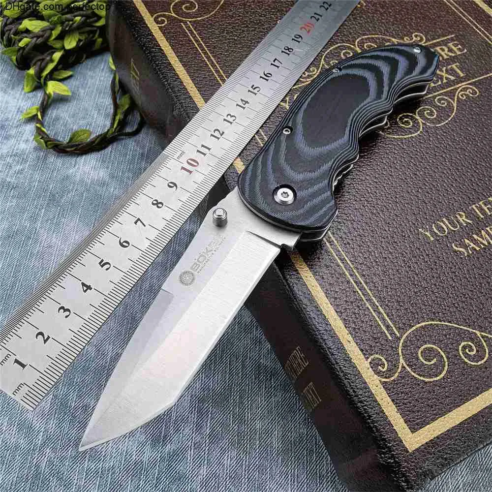Boker Knife Tactical EDC Pocket Folding Knife 7CR13MOV Rostfritt stål Blad Mikata Handle Lätt att bära Outoor Hunting Camping Survival Knives BM 940 9400 5370 537