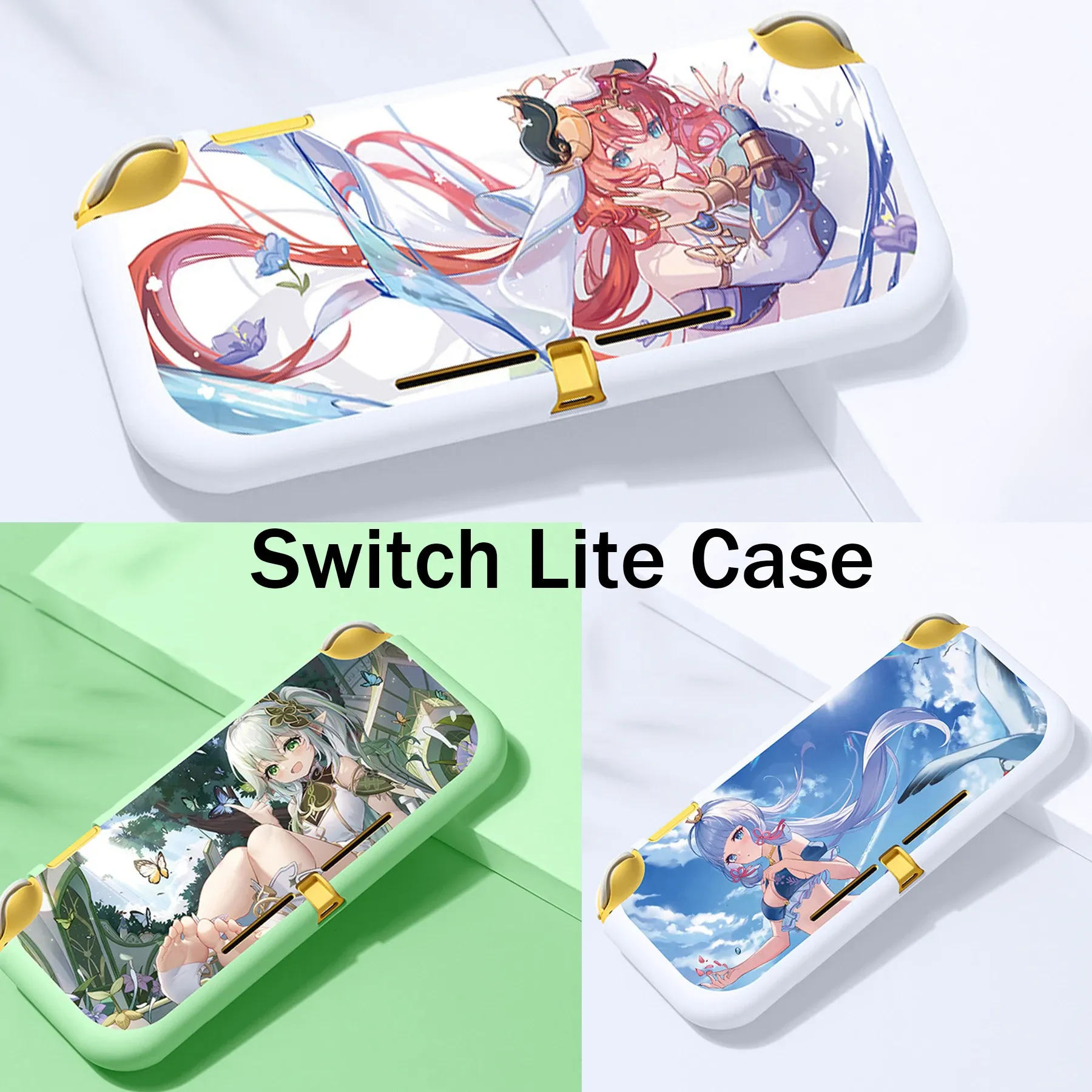 Gevallen Kawaii Genshin Impact Nilou Nahida voor Nintendo Switch Lite Case Soft Sillicon -cover voor Nintendo Switch Lite Case Accessoires