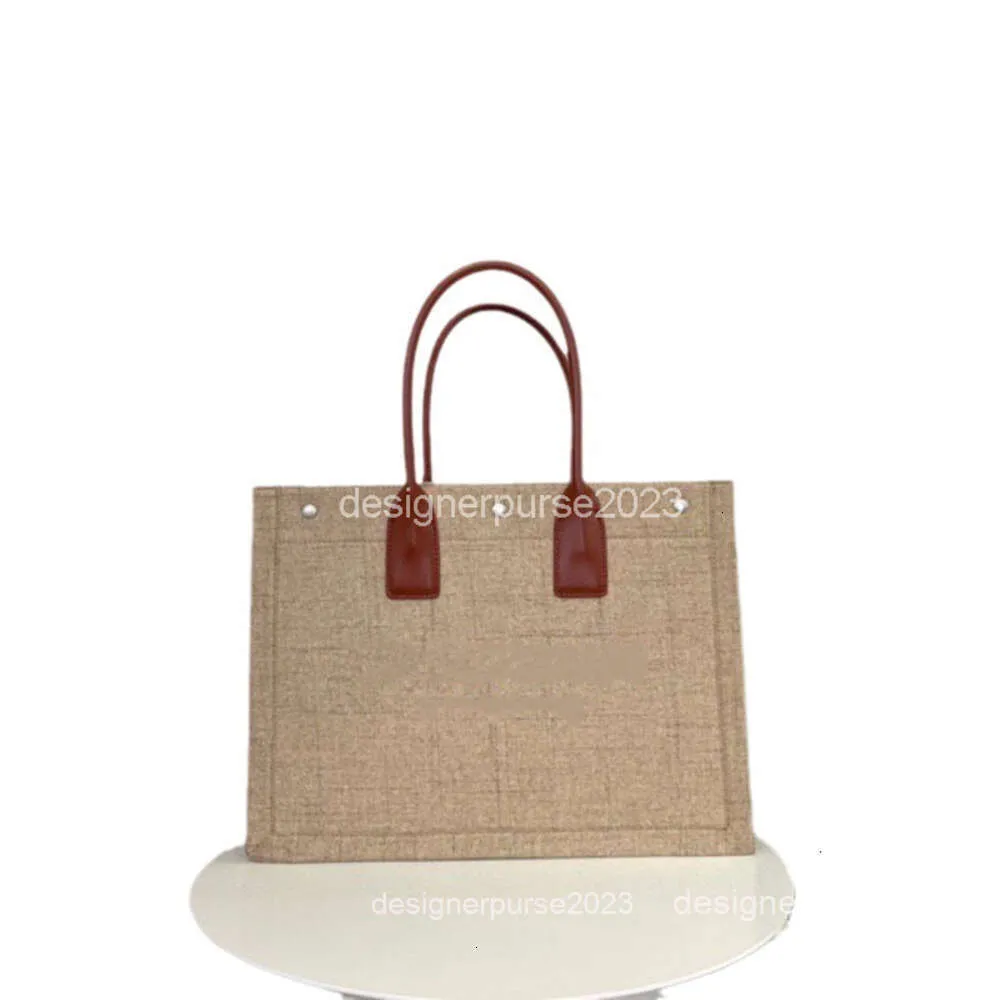 Tote Yslkate Gauche 2024 River Bags Designer Bag Handheld High Capacity Tote Letter Canvas Woven Top Quality Casual Totes Handväska Kvinnor Handväskor