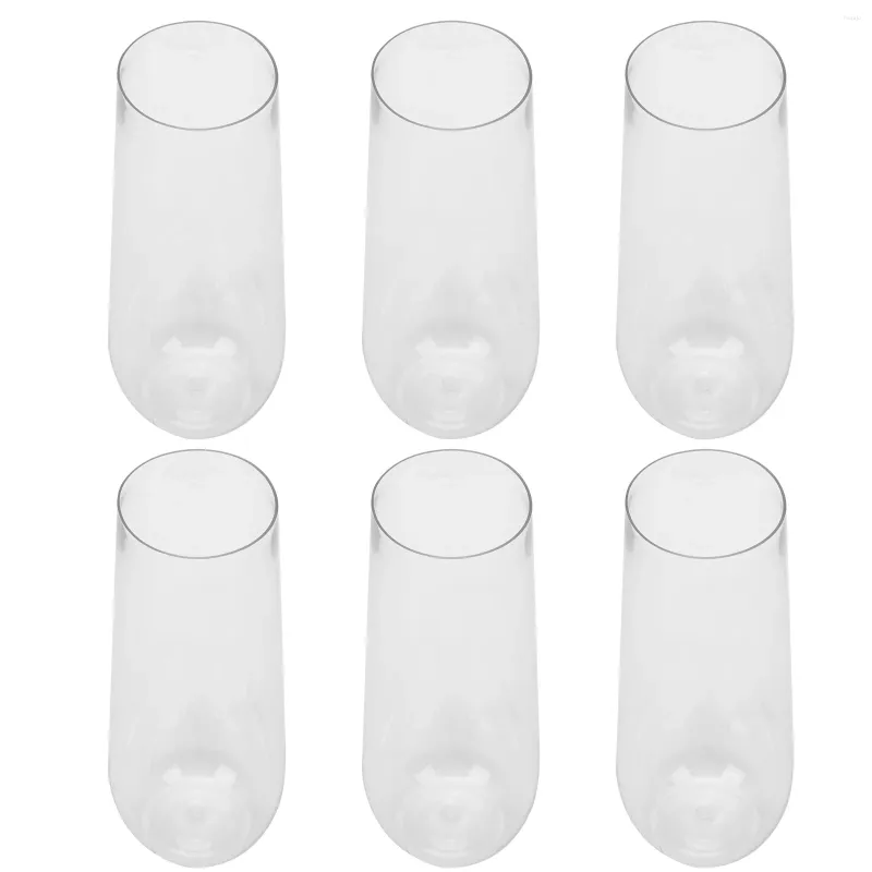 Gobelets jetables pailles 6 pièces, verres fournitures pour la maison, tasse à boisson, récipient à salade, whisky, porte-crème glacée, lait, décor de bureau