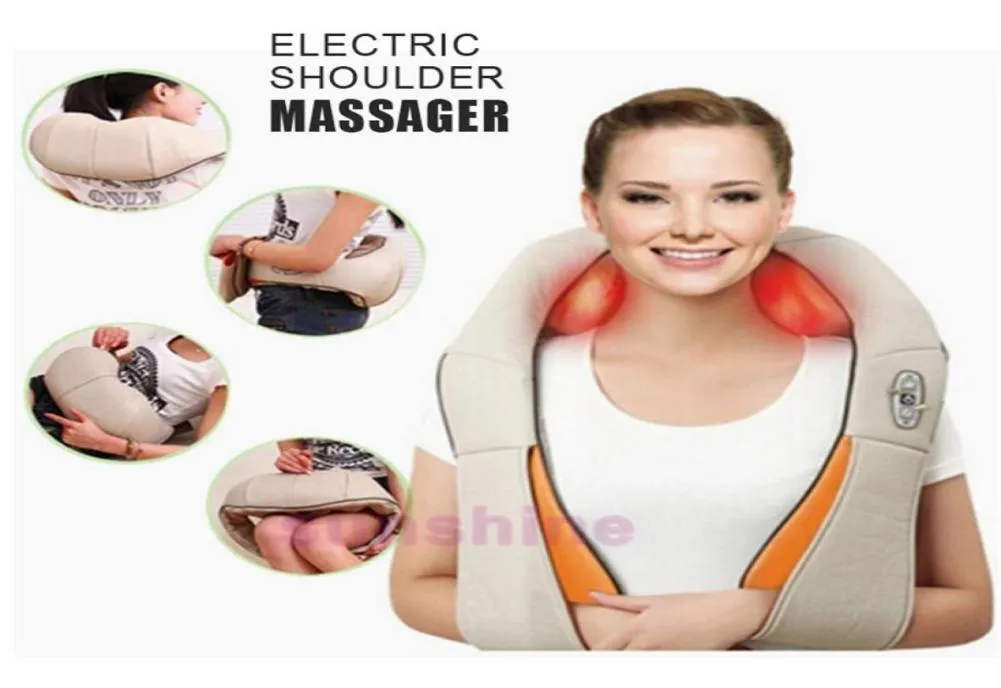 Новейший электрический массажер для плеч U-образной формы, многофункциональный вибратор для спины, шеи, массажная машина, стимулятор мышц, массажная подушка26975030643