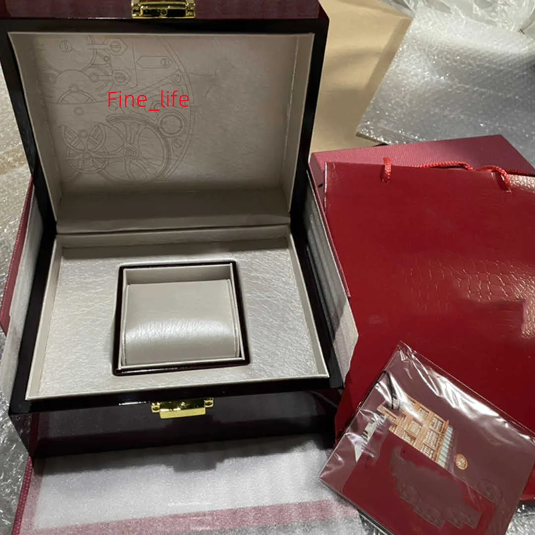 Oglądaj pudełka Red Box Luksusowe wysokiej jakości zegarki do przechowywania z pełną obudową certyfikatów