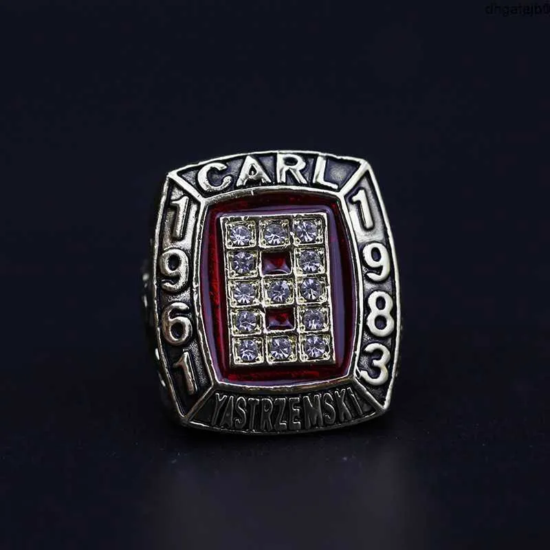 Idj0 Designer Comemorativo Ring Band Rings 1961-1983 Estrela do Beisebol Carl Yastrzemski Hall of Fame Championship Ring Jersey No.