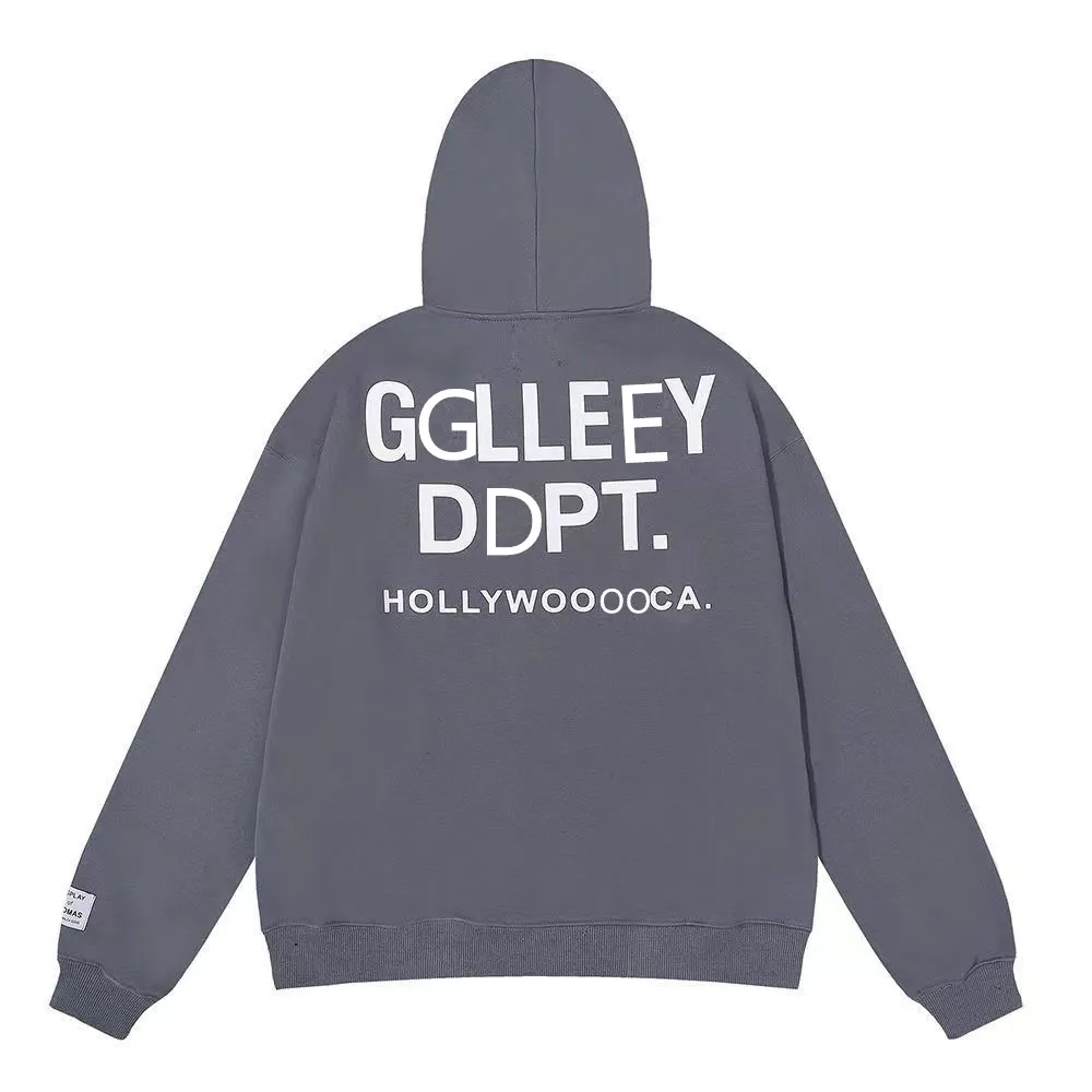 designer ggallery dept Street Fashion High Street Fashion Brand Clothing Letter Print Oversized Sweatshirt Men Retro Casual Loose Pullover Hoodie hoody hooded S M L