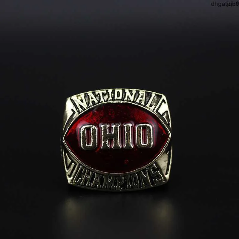 Ja0y Designer Bague commémorative Anneaux 1961 Ohio State University Buckeye National Football Championship Ring Js0y