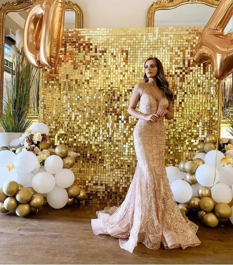 Décoration de fête, rideau de fond à paillettes, décor de mariage, mur de fête prénatale, anniversaire