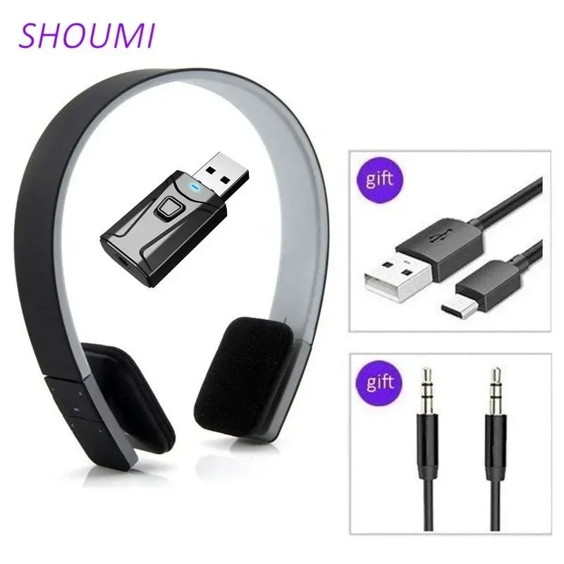 Écouteurs Shou Mi Sport Casque Écouteurs à réduction de bruit Casque sans fil avec adaptateur TV USB Bluetooth Son de basses profondes pour téléphone Smart TV