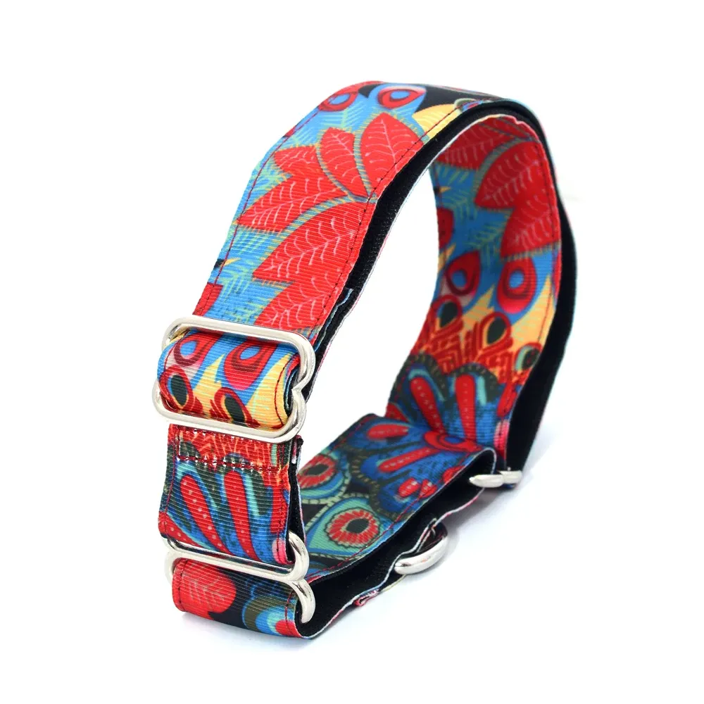 Collars NEW Personalized Fabric Super Strong Durable Reef Dog Collar Martingale Collar Medium to Large Dog 3.75cm Wide Necklace