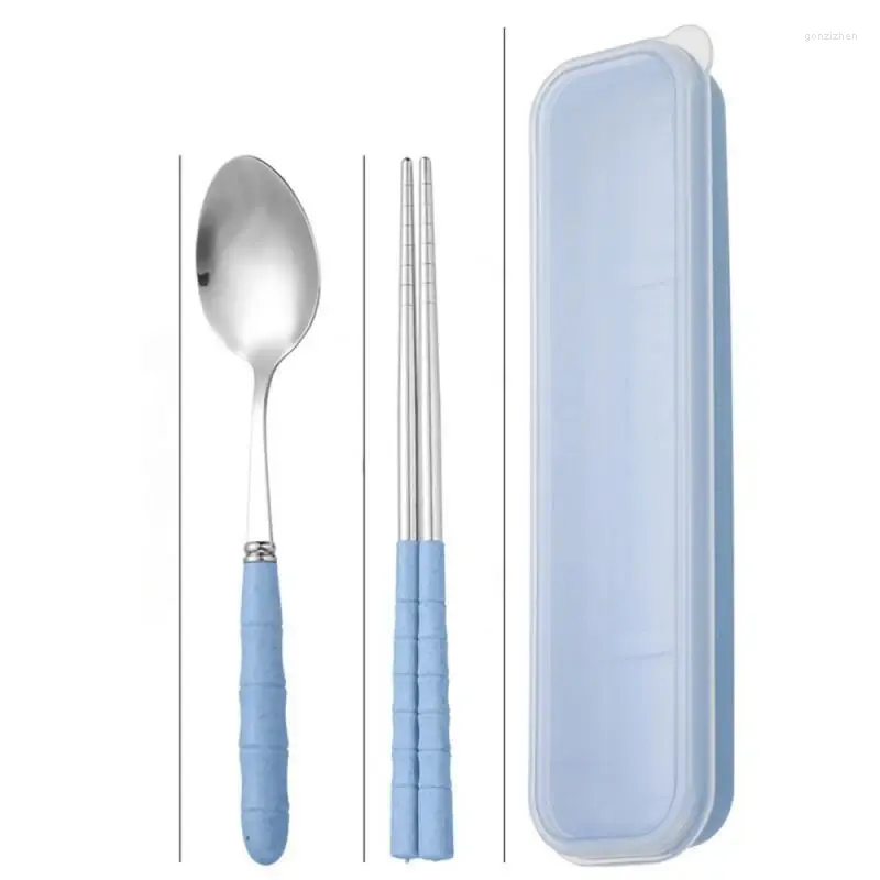 Dinnerware Sets Durable And Travel Camping Portable Knife Fork Set Teeth Passivation Polishing Tableware