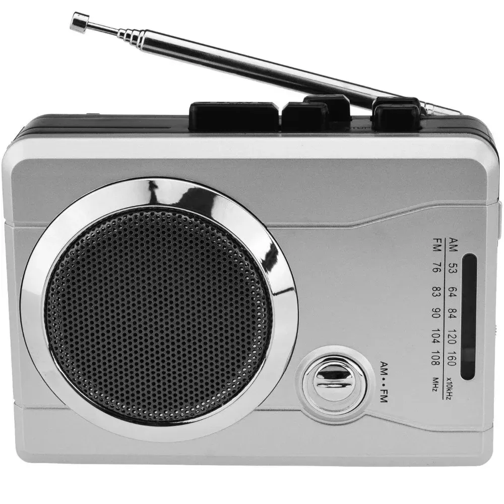 Lecteur de cassettes radio de poche AM/FM, enregistreur de cassettes audio personnel portable, lecteur de cassettes baladeur, haut-parleur intégré