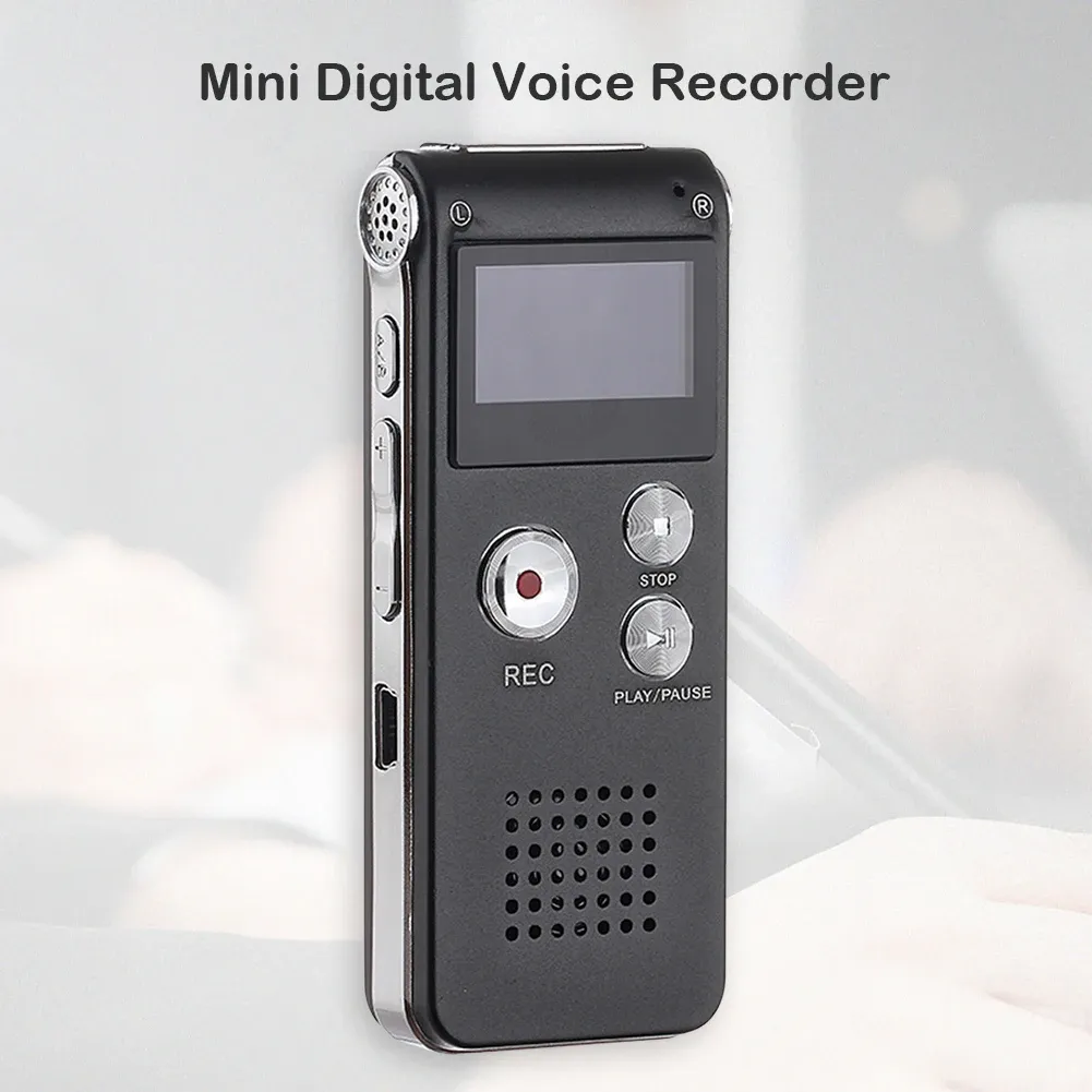 Joueurs Enregistreur vocal audio 8 Go Lecteur MP3 portable Enregistreur audio numérique activé par la voix professionnelle Mini stylo d'enregistrement numérique