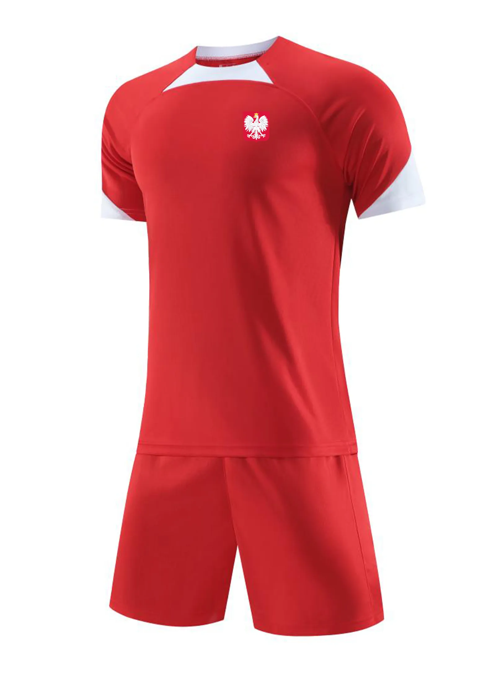 Pologne vêtements de sport pour enfants et adultes, tissu en maille d'été, vêtements de sport respirants à manches courtes, chemise de sport de loisirs en plein air