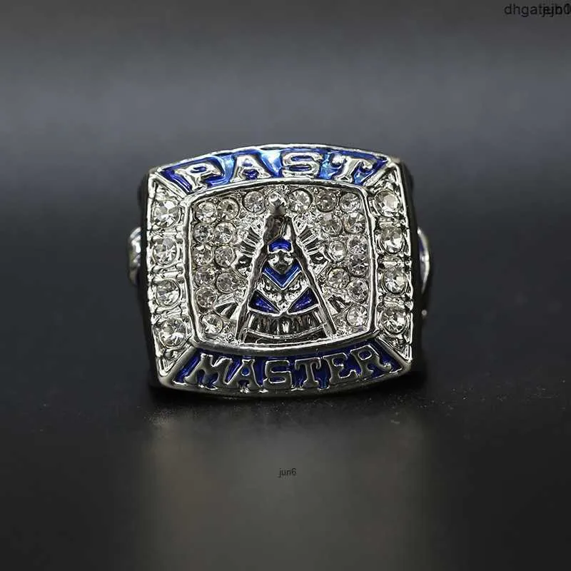 S0p2 Designer Commemorative Ring Rings Freemasonry Ring Past Pattern Blue Oil Religious Pattern Champion Ring Kygn 86gv