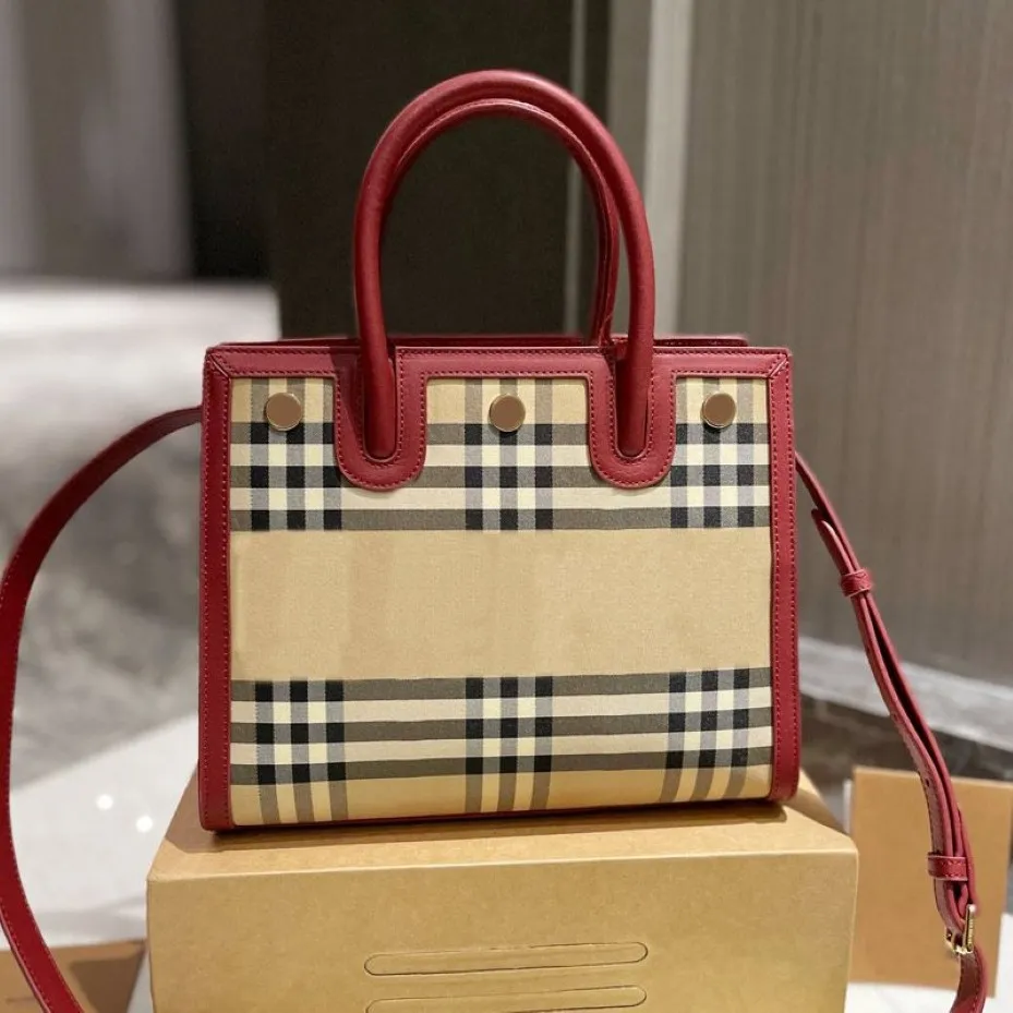 High Quality Plaid Handbag Portable Tote Bag Mahler Leather Crossbody Shoulder Bags Founder Modeling Classic Stripe Handbag Purse316I