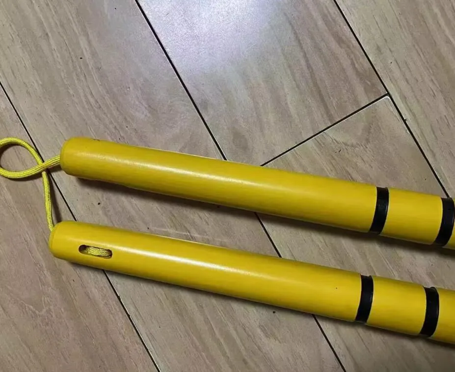 Martial Arts Selling Brand New Bruce Lee Yellow Wooden Nunchakus Chinese Kungfu Played In Movie Rope Nunchunks For Beginner With Drop Dhkyx