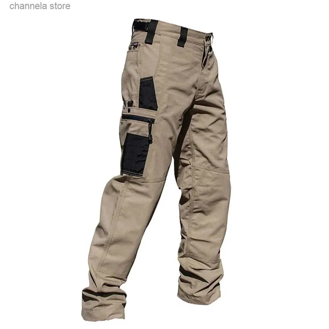 Calças masculinas Multi-bolso Mens Militar Tático Calça Casual Calças de Combate de Carga Calças de Caminhada Ao Ar Livre Calças de Treinamento Resistentes ao Desgaste T240227