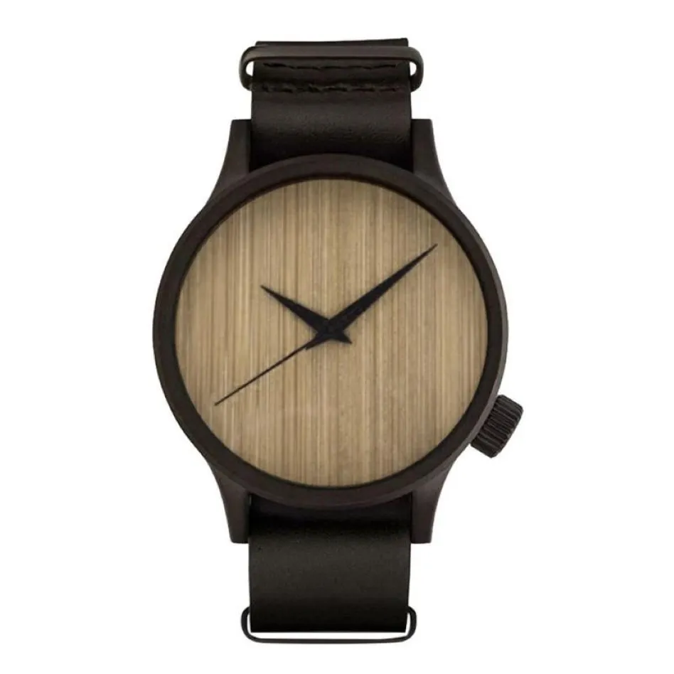 Montre en bois décontractée pour hommes et femmes, montre-bracelet de luxe en bambou pour hommes d'affaires, à Quartz, Clock292A