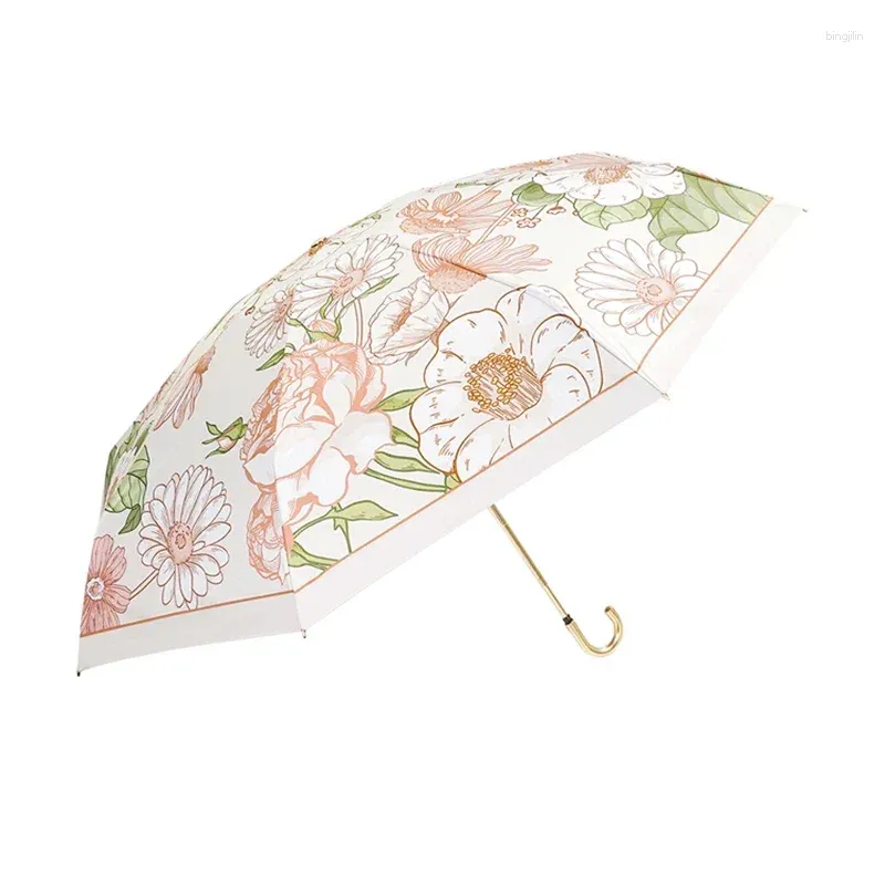 Parapluies coupe-vent Mini parapluie Parasol mignon luxe poche pliante Protection Uv pour les femmes Paraguas plissable équipement de pluie