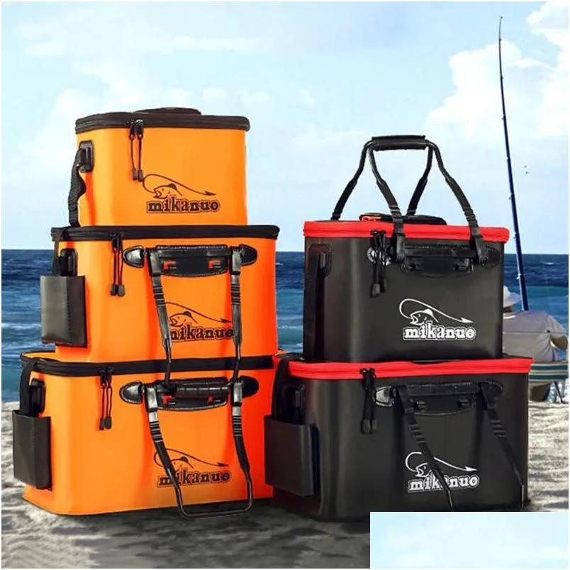 Fishing Accessories Portable Fishing Tackle Box Eva Foldable Live Fish Bucket Water Tank Outdoor Carp Accessories 240223 Drop Delivery Dh2Fq