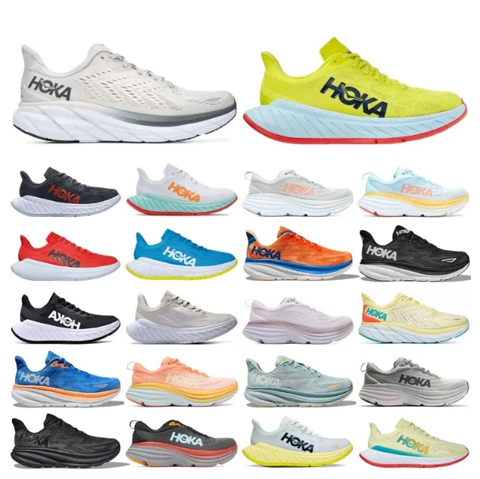 Hoka Clifton 9 Bondi 8 chaussures de course personnes libres Hokas chaussure femmes hommes lait de poule bleu glace cyclamen doux lilas sur les formateurs Cloud Cliftons 7 baskets de sport de jogging