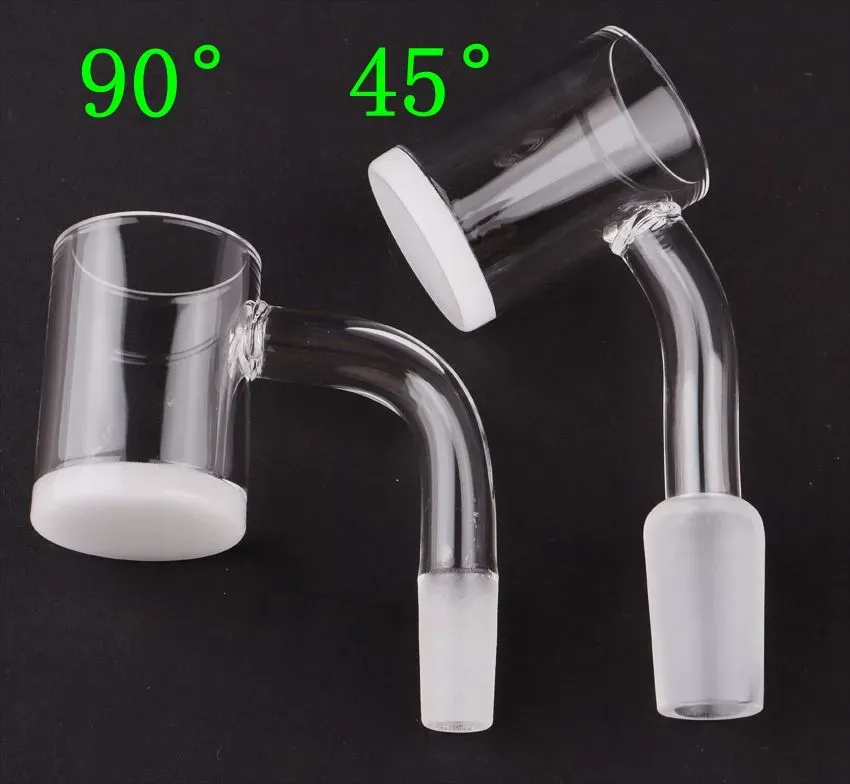 4mm Opaque Bottom Quartz Banger Dab Smoking Accessories Oil Bowl 25mm Bucket for water bong pipe