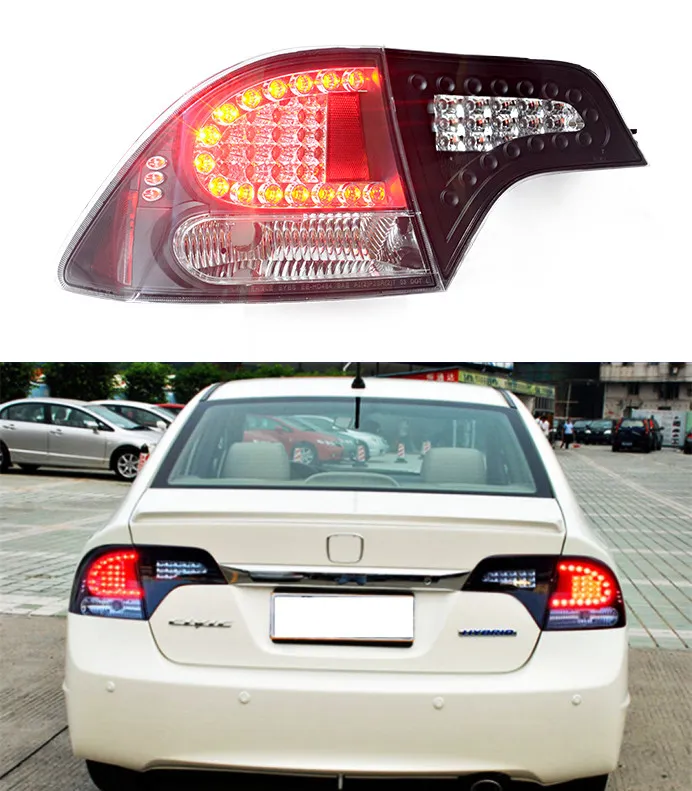 Honda Civic FD2 LED Taillight 2006-2011 턴 신호 램프 자동차 액세서리의 후면 브레이크 리버스 안개 꼬리 조명