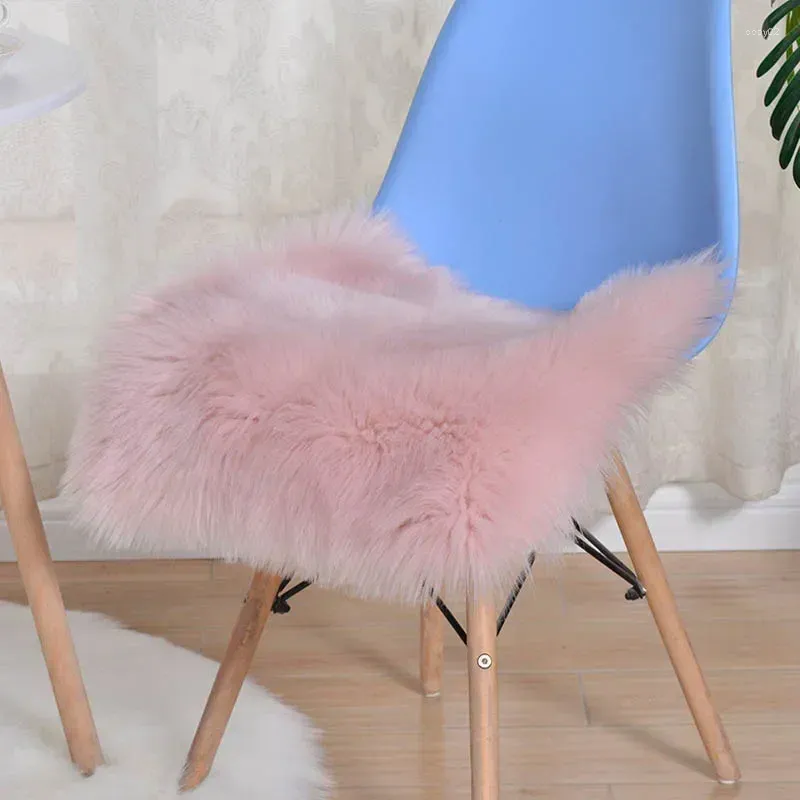 Pillow Candy Color Fur - For Sofa Couch Office Wool Desk Seat Mattress Red Chair Artificial Stylish And Comfortable