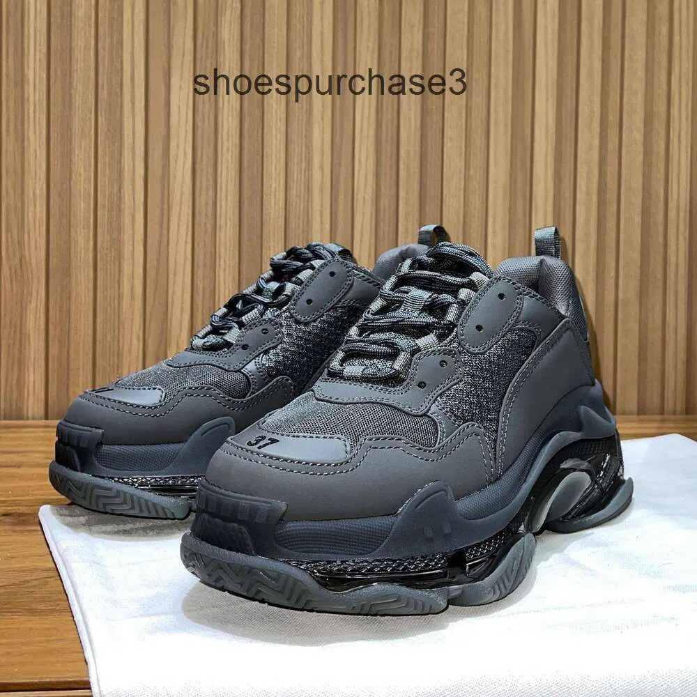Designer Balencigs Fashion Casual Shoes Roller Skates 2024 Paris New Dad Shoes with Genuine Leather Lacing Thick Sole Elevated Air Couple Casual Sports Shoes 1Z07