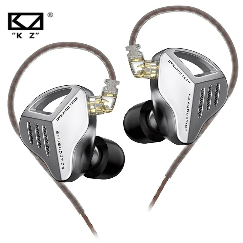 Écouteurs KZ Écouteurs zvx dynamique Hifi Bass Écouteurs câblés Dynamique unique dans les écouteurs en métal d'oreille Zsnprox Edx Pro Vxs Zsx