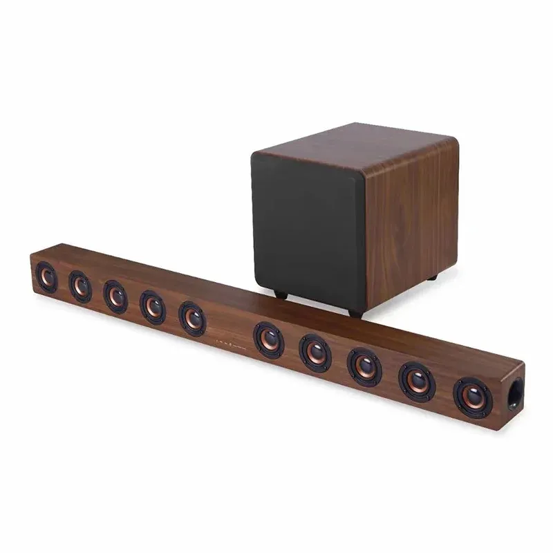 Save Big on Bulk Wood Bluetooth Speaker Premium Wooden Bluetooth Speaker  Soundbar For Home Theater, Sealed Wood, Smart Audio, MP3 Player Compatible 