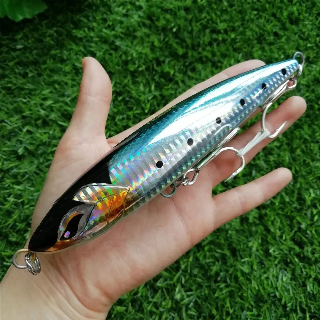 Lures Noeby 1PC 19cm 86g 160mm 58g Sea Fishing Lure Stickbait NBL9494 Pencil Lure Top Water GT Popper Fishing Saltwater Stick Bait