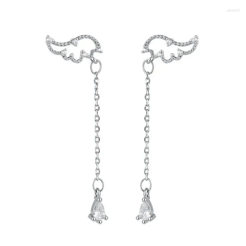 Dangle Kroonluchter Dangle Oorbellen Luxe Kwastje Lange Ketting Zirkoon Vleugelpiercings Drop Dames Meisjes Partij Sieraden Eh2060 Drop Deliver Dh2R3