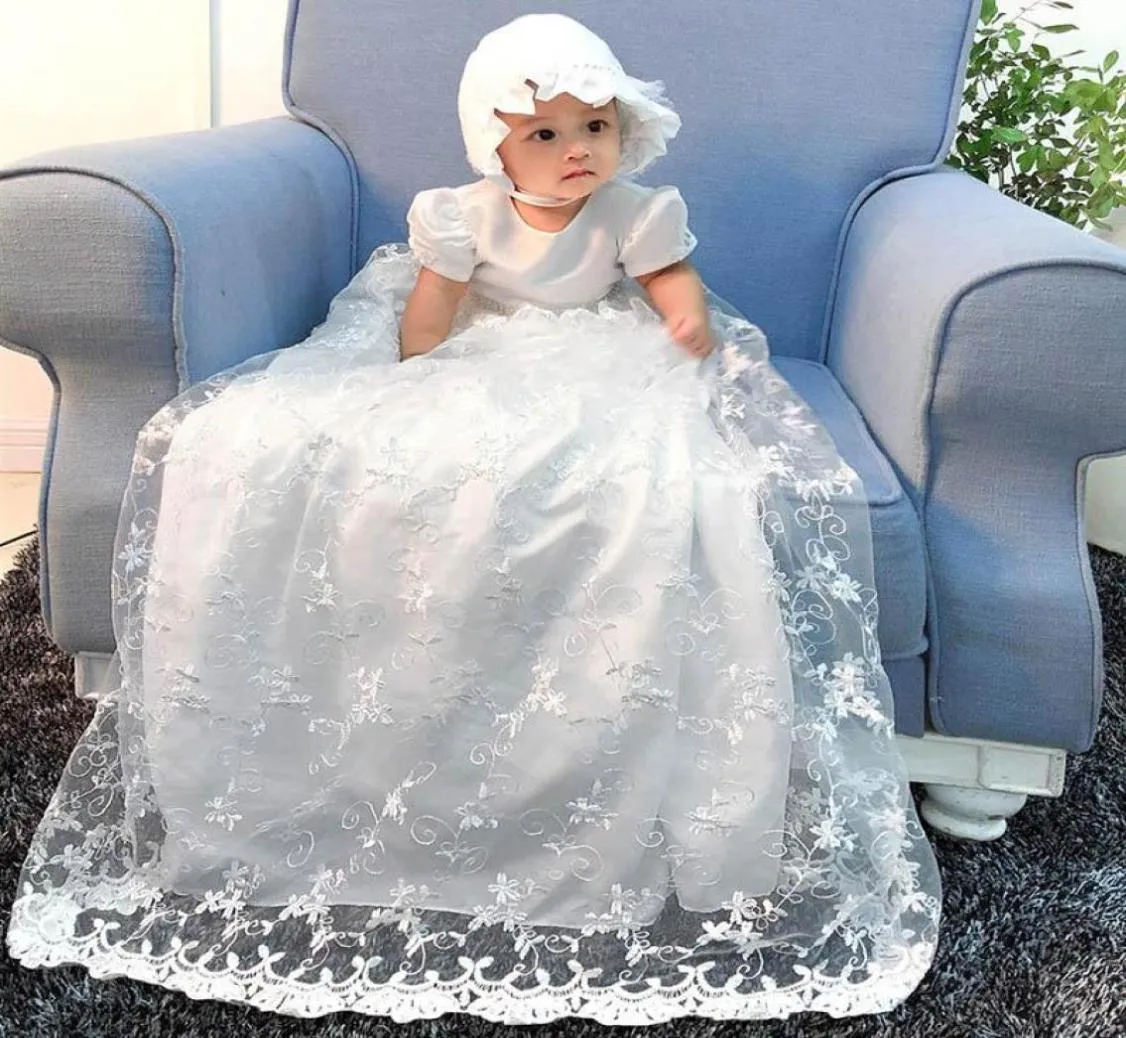 女の子039Sドレス赤ちゃん洗礼ガウン幼児バプテスマを着る服を着る夏のウェディングドレスbabygirl039S6551475